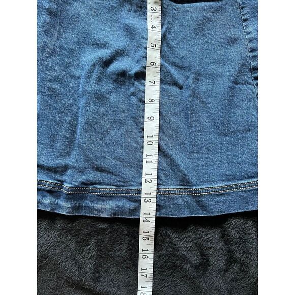 Free People Womens Blue Button‎ Front Denim Skirt Size 6 - Picture 6 of 7